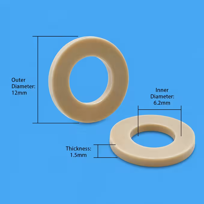 Rondelles plates en PEEK : joints d'étanchéité résistants aux produits chimiques et à la chaleur, pour raccords M5, M6, M8 et M10 Vente en gros de rondelles plates en PEEK