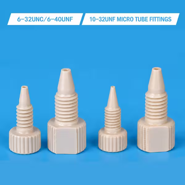Raccords PEEK pour microtubes HPLC, compatibles avec des tubes de 1/32 pouce, 0,8 mm, 0,36 mm et 1 mm 1 Usine de raccords HPLC de 1/32“